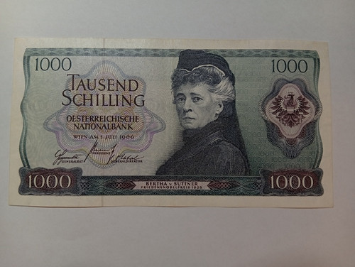 1000 schilling banknote - 1000, 1966