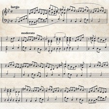Servietten Lunch 33 x 33 cm 3-lagig 20 Servietten Sheet Music Notenblatt Musik