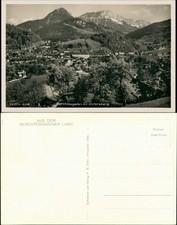 Ansichtskarte Berchtesgaden BERCHTESGADENER LAND Alpen und Orts-Panorama 1950