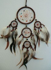 12 cm x 40 cm Braun Leder Dreamcatcher Traumfänger Indianer Geburtstag Kinder 