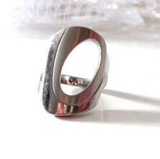 Damen Modeschmuck Ring von Fossil Edelstahl silber matt u glänzend Mode Schmuck