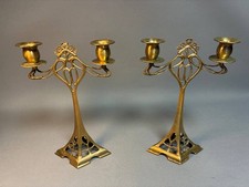 2x Jugendstil Kerzenständer