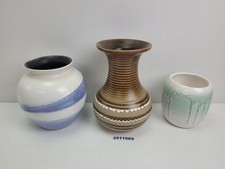 3x Vasen Haldensleben Keramik  DDR 10,5-18,3cm Mid-Century 60er 70er #2511569