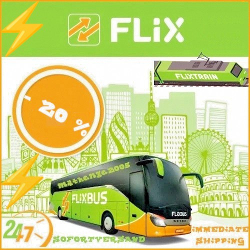 Flixbus flixtrain - 20%,