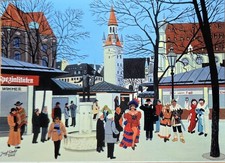 AK München Viktualienmarkt Fasching Josef Wahl