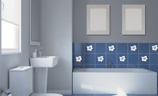 Hibiskus Blumen Fliesen Aufkleber  Fliesenaufkleber Fliesendekor Matt/Glanz H15