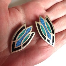 Vintage 90er Emaille Ohrclips