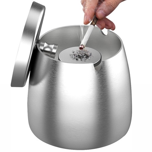 Aschenbecher edelstahl mit - aschenbecher,