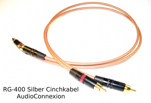 400 2x1m silber cinchkabel - 2x1m,