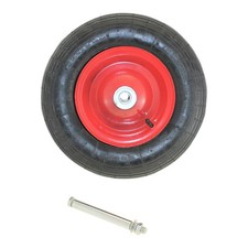 Ersatzrad mit Achse Stahlrad Luftrad Reifen Schubkarre 200 kg Transport Karre