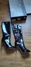 Schwarze lack stiefel high - schwarze,