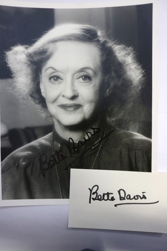 Bette davis autogrammkarte - bette,