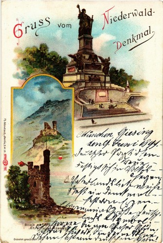 Cpa rudesheim gruss - gruss, vom