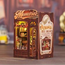 DIY Bücherecke Erinnerungen Buchhandlung Holz Puppenhaus Bausatz Miniatur Modell Bücherregal