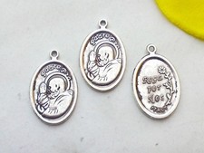 7x Anhänger Heilige Padre Pio 26x16mm Charm Schutzengel Medaille Schmuck Basteln