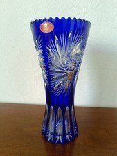 Kobaltblau Überfangglas Vase