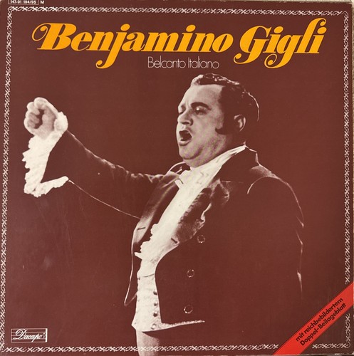 2xlp beniamino gigli belcanto - gigli,