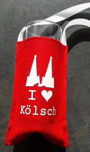 Kölschglashalter aus filz - aus,
