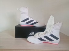 Adidas Box Hog Boxschuhe Box Hog 3 weiss-schwarz-rot / Gr: 8,5 Neu!!! 