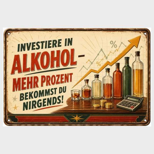 Blechschild investiere - blechschild,