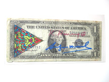 1$ VON ANDY WARHOL UND KEITH HARING ORIGINAL + 2x SIGNIERT, USPS-ST 1987