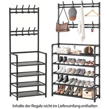 Garderobe Schuhregal Kleiderständer Garderobenhaken kombiniert mit viel Stauraum
