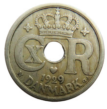 Münze Dänemark 25 Öre 1929