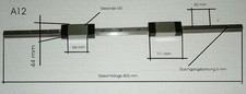 Linearführung Star Grösse 20  mit 2 Führungswagen 800 mm lang