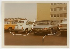 Älteres Farb Foto 1972 BMW 02 Alfa Spider "HH-ND 154" mit Hardtop Fiat 500