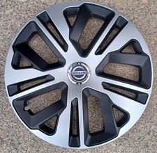 4 Alu-Design Radkappen "RAVEN" in silber/schwarz 15 Zoll Nissan