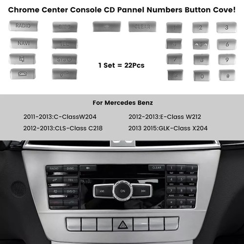 22pcs chrome schalter button - 22pcs,