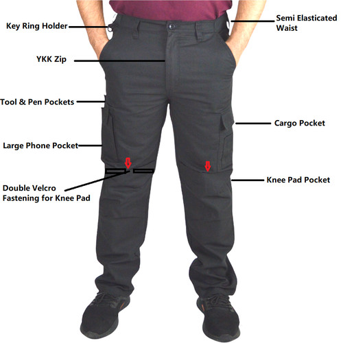 Schwarze combat cargohose - schwarze,