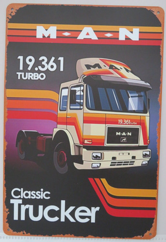 Blechschild classic trucker - ,