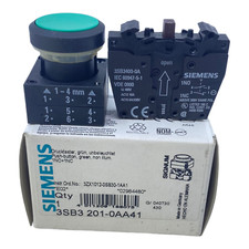 Siemens 3SB3201-0AA41 Drucktaster 400V AC12 10A AC15 6A 230V Drucktaster 230V AC