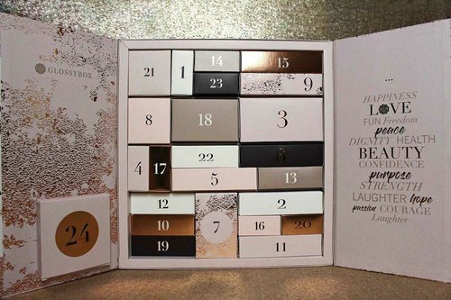 Glossybox adventskalender 2021 - adventskalender,