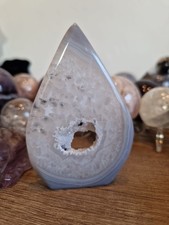 Achat Flamme mit toller Druse