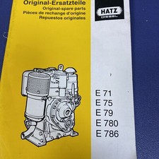 Hatz DIESELMOTOR TEILEBUCH E71