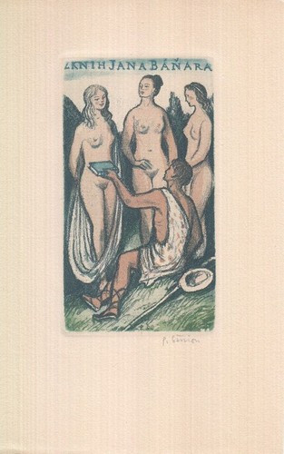 Exlibris bookplate radierung - exlibris,