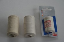 3 Rollen Reihgarn / Heftgarn / Baumwolle