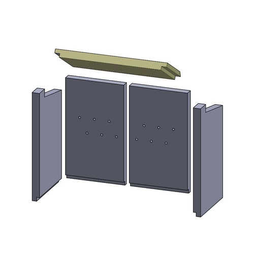 Heizgasumlenkplatte 380 145 - x,