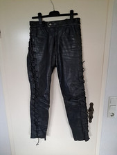 Genuine Leather Herren  Motorradhose Schnürhose Lederjeans Gr M