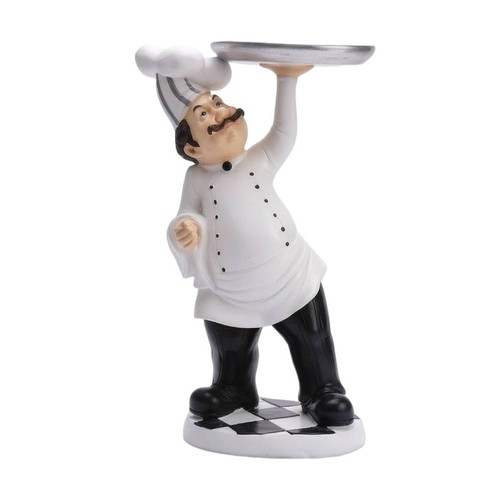 Kochfigur mit tablett - kochfigur,
