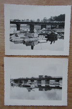 2 alte Fotos russische Panzer im Fluss 30.06.1941