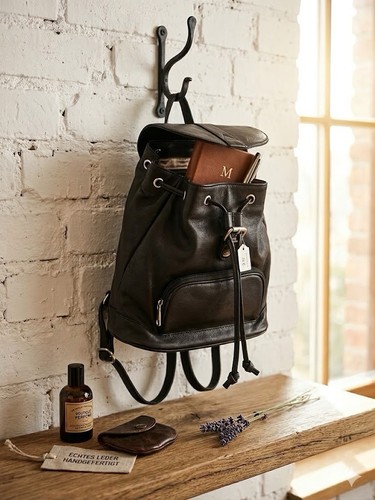 Vintage leder rucksack - vintage,