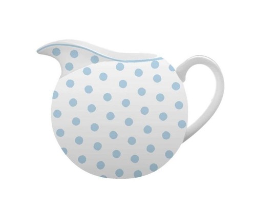 Milchkännchen weiß hellblau