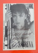 SABRINA SALERNO- AUTOGRAMM / SIGNED & KISSOGRAMM AUF AUTOGRAMMKARTE