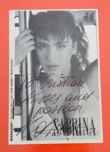 Sabrina salerno autogramm - sabrina, salerno-