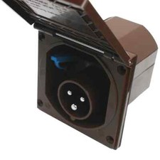 CEE-Einspeisestecker IP44 schwarz für Wohnwagen Wohnmobil Caravan 220V - 240V