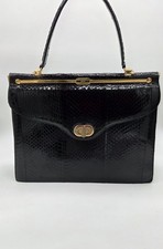 Schicke Vintage Leder Handtasche Ledertasche Retro Damentasche Elegante Tasche