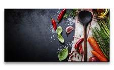 120x60cm Leinwandbild Gewürze